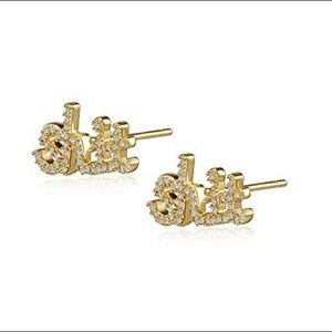 Fun gold plated earrings great gift idea new in a gift box